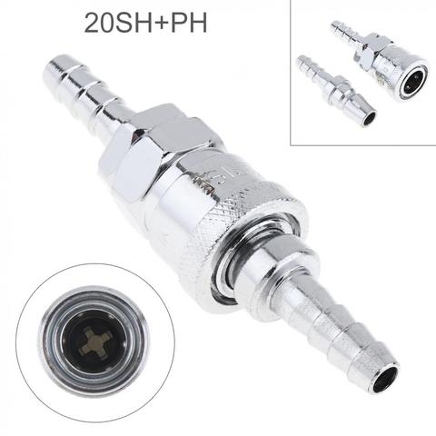 2pcs/lot 20SH+PH High Speed Steel Pneumatic Fitting Quick High Pressure Connector with Dual-interface for Air Compressor ► Photo 1/6