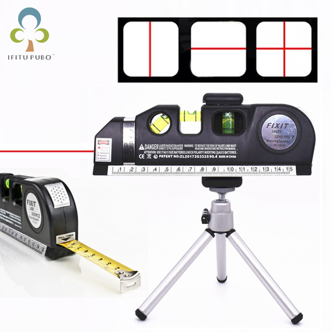 Laser Level Horizon Vertical Measure 8FT Aligner Standard and Metric Rulers Multipurpose Adjusted Measure Level Laser Tripod ZXH ► Photo 1/6