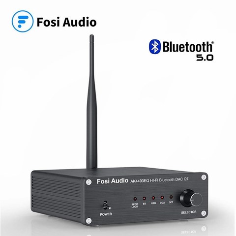 Fosi Audio DAC Q7 Bluetooth 5.0 Decoder HiFi OP275 Ampplifier Chip 24Bit/192KHz Digital-to-Analog Converter ► Photo 1/6