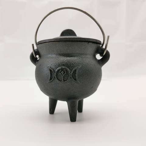 WICCA Wizard's Magic Pot Crucible Wax Table Witch Pot Burning Pot Cast Iron Three Legs Cauldron ► Photo 1/6