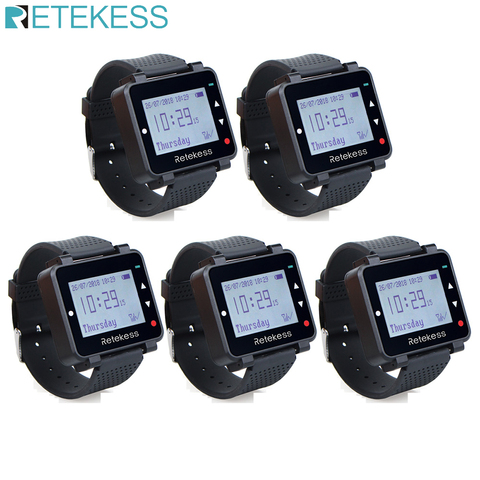 5pcs Retekess T128 Waiter Call Watch Receiver 433.92MHz For Wireless Calling System Restaurant Equipment Customer Service ► Photo 1/6