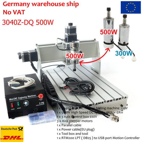 3 Axis 3040 Z-DQ CNC 500W Spindle CNC ROUTER ENGRAVER ENGRAVING Milling Cutting DRILLING Machine Ballscrew 220V/110V ► Photo 1/6