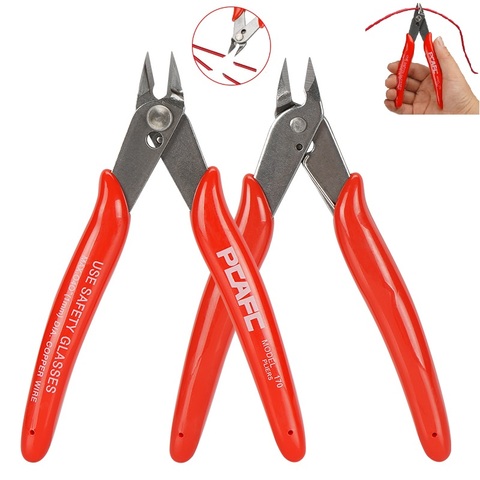 MEGA 2PCS PLATO 170 Wire Cutter DIY Trimmer Diagonal Side Cutting Cable Nippers Red Blue Pliers For PLA PETG PC PVA PEFT ► Photo 1/6