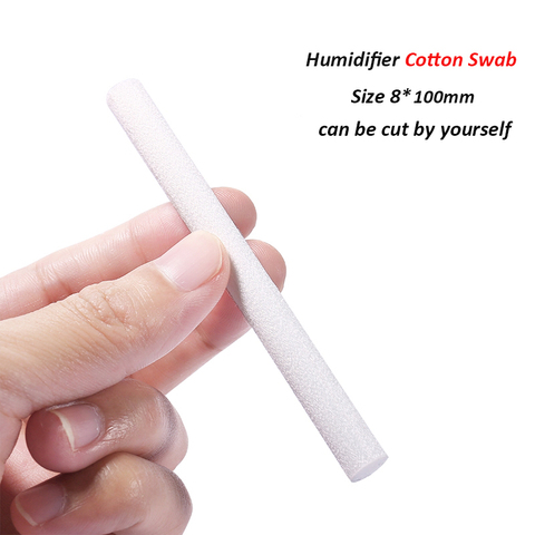 10 Pieces 8*100mm Humidifiers Filters Cotton Swab for USB Air Ultrasonic Humidifier Aroma Diffuser Replace Parts Can Be Cut ► Photo 1/6