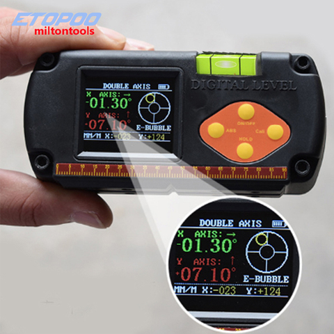 Digital Protractor Inclinometer Dual Axis Level measure box Angle ruler Elevation meter DAX digital level ► Photo 1/6