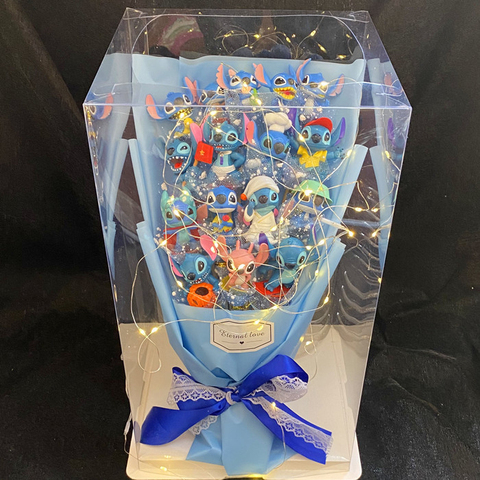 Disney Stitch Doll Lilo Stitch Plush Toy Lilo And Stich Flower Bouquet With Fake Soap Flower Wedding Party Birthday Gift No Box ► Photo 1/6