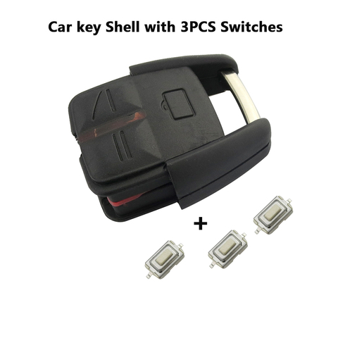 OkeyTech Car Key Case Auto Replacement Cover Key Shell Soft 3 Buttons With Light for Opel vauxhall Insignia Vectra Astra Zafira ► Photo 1/6