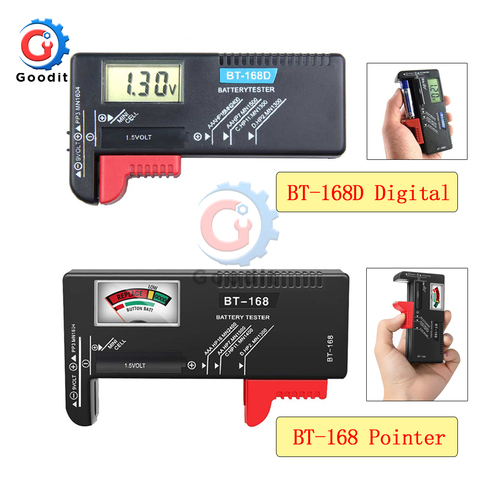 Universal BT168 BT-168D Digital Battery Tester Voltage Checker for AA AAA 9V Button Multiple Size Testers Voltmeter Meter Tools ► Photo 1/6