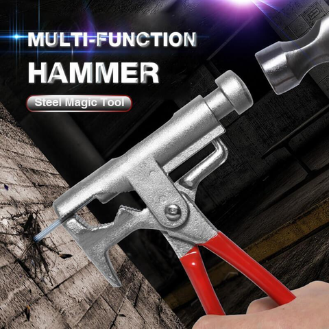 Multi-Function Hammer Steel Magic Tool Screwdriver Electrical Nail Gun Pipe Pliers Wrench Clamps Pincers ► Photo 1/6