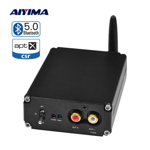 AIYIMA CSR8675+ES9038 APTX HD Bluetooth Decoder DAC Bluetooth 5.0 Receiver Coaxial Fiber RCA Output JRC5532 Decoding ► Photo 1/6