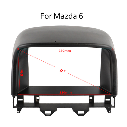 Double Din Black ABS Trim Fascia Frame For Mazda 6 Refit Car Android 9 Inch Radio Navigation DVD Mounted Dashboard Head Up New ► Photo 1/4