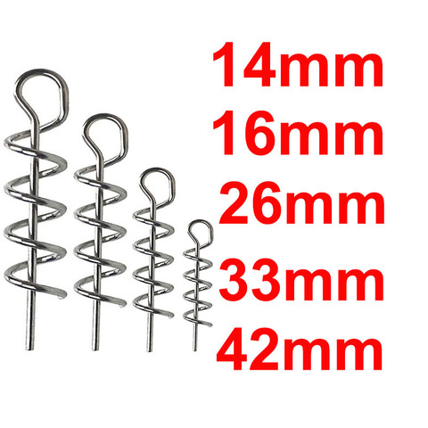 20 or 40 or 100 pcs Fishing pins Spring Twist Lock Fishing Screw Centering Pin Fixed Latch Needle for Soft Lure Bait Worm ► Photo 1/4