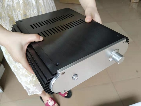 BRZHIFI BZ2208 double radiator aluminum case for class A power amplifier ► Photo 1/6