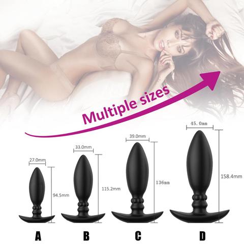 Butt Plug Trainer Kit for Comfortable Long-Term Wear, Pack of 4 Silicone Anal Plugs Training Set Base Prostate Massager sex toys ► Photo 1/6