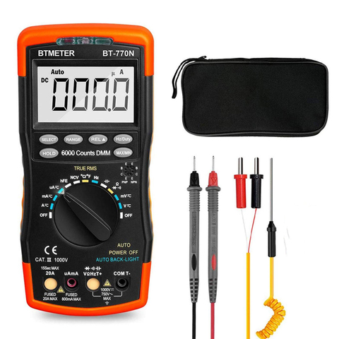 BTMETER BT-770N Digital 6000 Counts Multimeter NCV Auto/Manual Range Avometer Measuring Meter With Self-Locking Protection ► Photo 1/6