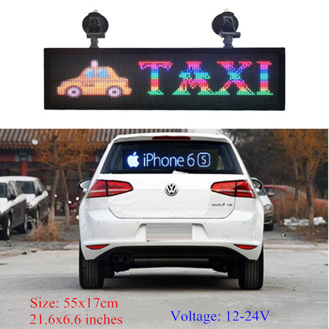 Indoor programmable image LED Car display RGB full color PH4mm LED sign support scrolling text LED advertising screen display ► Photo 1/6