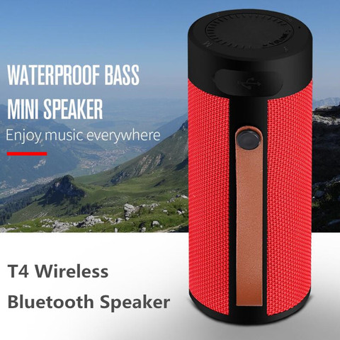 Finlemho T4 Wireless Speaker Bluetooth Stereo USB Outdoor Portable Loudspeaker AUX TF Input With Mobile Phone Multi-Purposed ► Photo 1/6