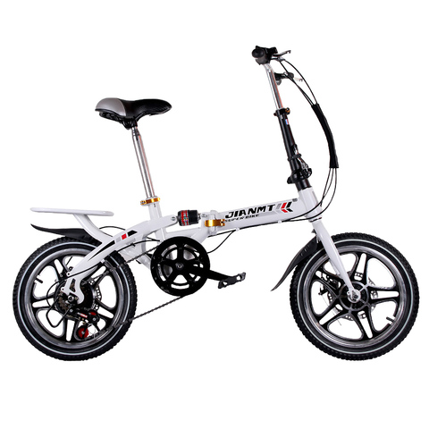 14 or 16 inch Fold able Ultra-lightweight Kids Bike Children Variable Speed Dual Brake Folding Bicycle For Student ► Photo 1/6