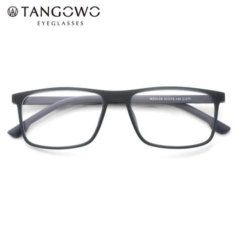 TANGOWO 2022 Glasses Men TR90 Glasses Frame Fashion Male Square Ultralight Eye Myopia Prescription Eyeglasses ► Photo 1/1