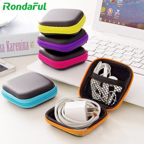 Earphone Wire Organizer Box Data Line Cables Storage Box Zipper Case Container Coin Headphone Protective Box Case Container ► Photo 1/6