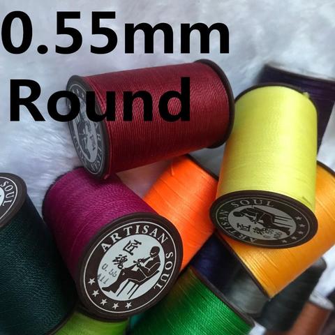 JH005 0.55mm 113m Long Round Ployester Waxed Thread String for Leather Sewing Leather Threads ► Photo 1/4