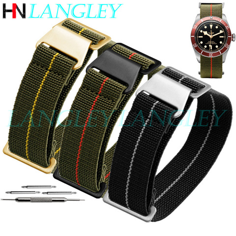 ZULU Nato Watch Band 60's French Troops Parachute Elastic Nylon WatchBand Man's Universal SmartWatch Wrist Strap 20mm 21mm 22mm ► Photo 1/6