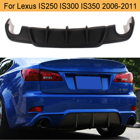 Car Rear Bumper Diffuser Bumper Lip For Lexus IS250 IS300 IS350 2006 - 2011 PU Black ► Photo 1/6