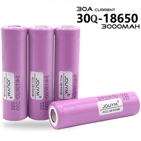 100% Original INR 18650 battery 3.7V 3000mAh INR18650 30Q li-ion Rechargeable Batteries Hight Power Discharge 30A Larger Current ► Photo 1/6