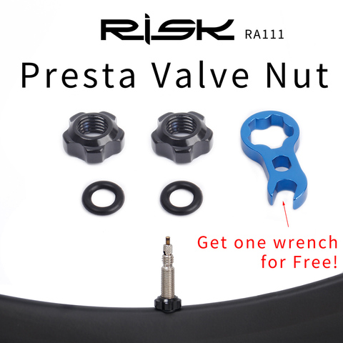 RISK 2pcs Bike Valve Nut With tool Waterproof MTB Road Bicycle Tire Valve Fixed Nut for Presta/France Valves Cycling Accessories ► Photo 1/6