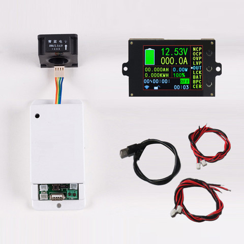 DC 120v 18 in 1 Wireless voltage meter ammeter Solar Battery Charging coulometer capacity Power detector Tester ► Photo 1/6
