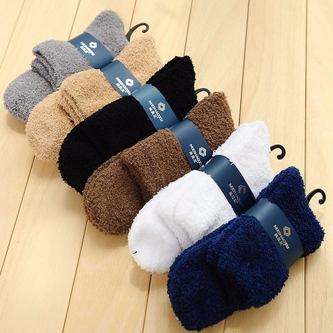 Thicken Socks Unisex Extremely Cozy Cashmere Sock Men Women Winter Warm Sleep Bed Floor Home Fluffy Sokken Zapatos De Mujer ► Photo 1/6