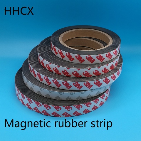1Meter/LOT Rubber Magnet 10*1 15*1 20*1 30*1 mm self Adhesive Flexible Magnetic Strip Tape 10mm/15mm/20mm/30mm thickness 1-2mm ► Photo 1/6