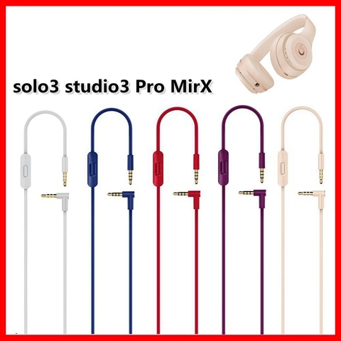 3.5mm Cable For Beats Studio 3 Solo2.0 pro Built-in Remote Microphone Headset High Quality 2 Plugs Extension Audio Cable 140cm ► Photo 1/6