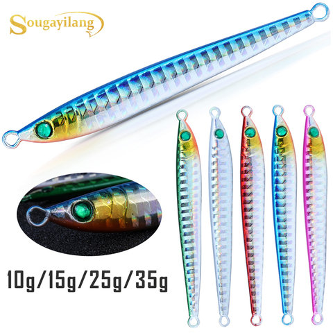 Sougayilang 2pc Fishing Bait 5 Color Pencil Sinking Sea Bass Fishing Tackle Long Casting Seawater Hard Bait Lure 10g 15g 25g 35g ► Photo 1/6