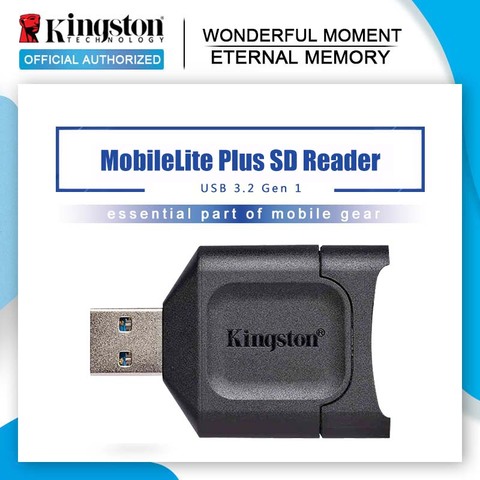 Kingston USB 3.2 Gen 1 SD Card Reader MobileLite Plus SD Reader SDHC/SDXC UHS-II Memory Card USB Adapter for Computer ► Photo 1/1