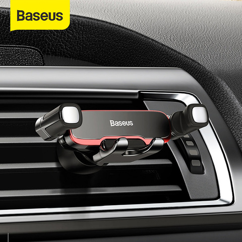 Baseus Car Phone Holder for Car Air Vent Mount Cell Phone Support Phone Holder Stand for iPhone Samsung Metal Gravity Phone Hold ► Photo 1/6