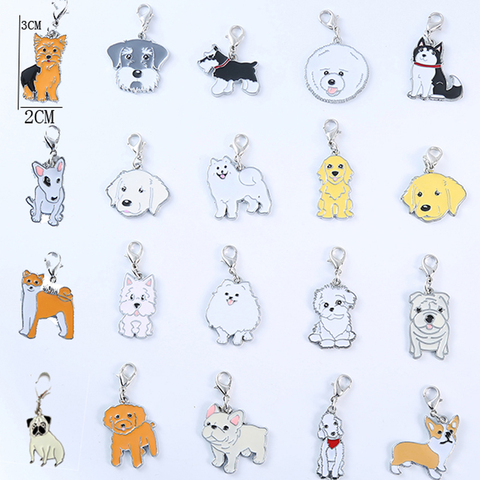 5PCS/lot dog pug Cute Anime keychain Boyfriend Gift Car Key Ring Fashion for Women And Men Jewelry Bag Charm Gift Pet pendant ► Photo 1/6