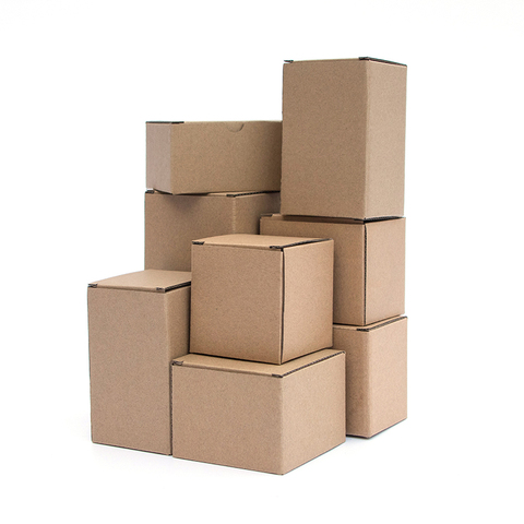 10pcs / kraft paper box rectangular black pink gift box 3-layer corrugated paper packaging small box custom size/printing logo ► Photo 1/6