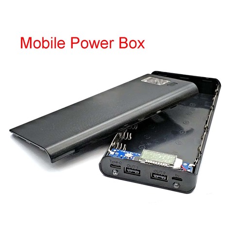 DIY Power Bank 18650 Battery Case Power Bank Battery Storage Box Powerbank Box Charger Shell Case 8*18650 Micro Type-c Interface ► Photo 1/6