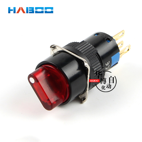 16mm 2 or 3 position selector rotary switch push button switch latching on off 12v led illuminated ► Photo 1/5