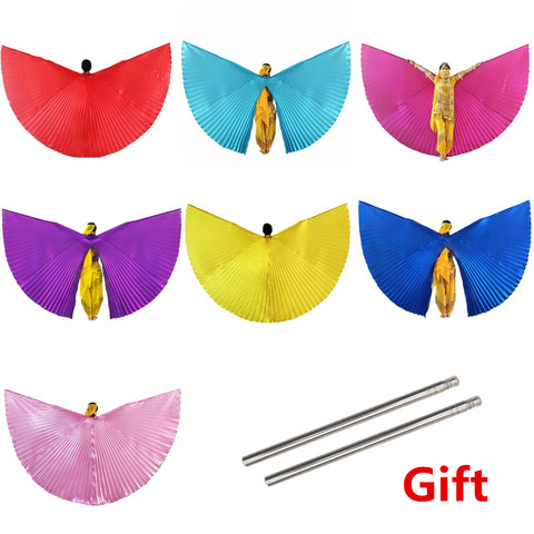 Belly Dance Wings Costumes Egyptian Egypt Belly Dancing Costume Bellydance Angel Isis Wings Dance Wear with Sticks 11 colors ► Photo 1/6