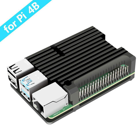 Raspberry Pi 4 Model B Aluminum Case, Passive Cooling Aluminum Alloy Protective Shell Metal Enclosure for Raspberry Pi 4 Mod ► Photo 1/6