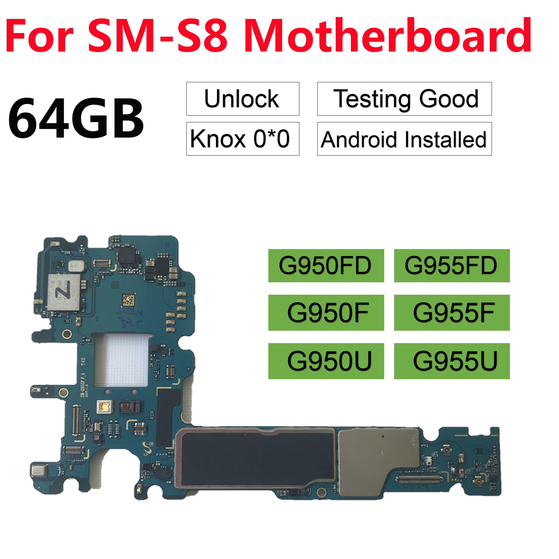 Buy Online Binyeae Original Unlocked Main Motherboard For Samsung Galaxy S8 Plus G955f G955fd G955u S8 G950f G950fd Unlock 64gb Motherboard Alitools