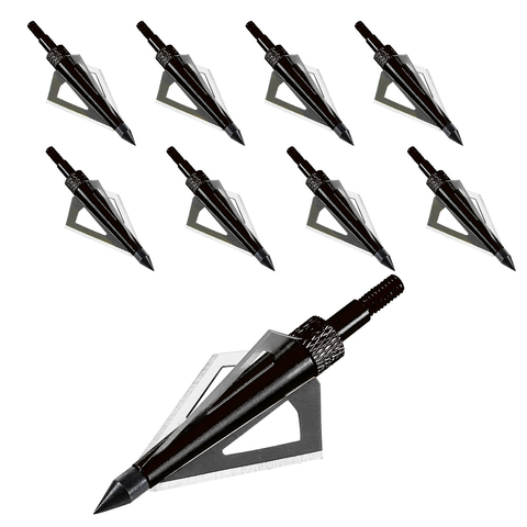 RU STOCK 12/24 pcs 2-Blade Archery Arrow Broadhead Hunting Bow Arrow Tips 125 Grain Fixed Arrow Head Tips ► Photo 1/6