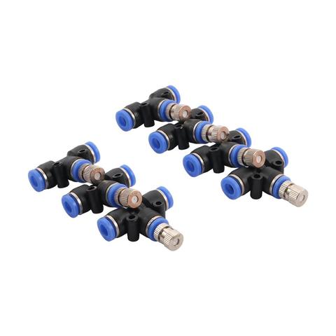 50Pcs/lot 6mm Atomization Misting Fog Nozzles with 6mm Quick Access Tee Connector Garden Landscaping Irrigation Sprayers ► Photo 1/6