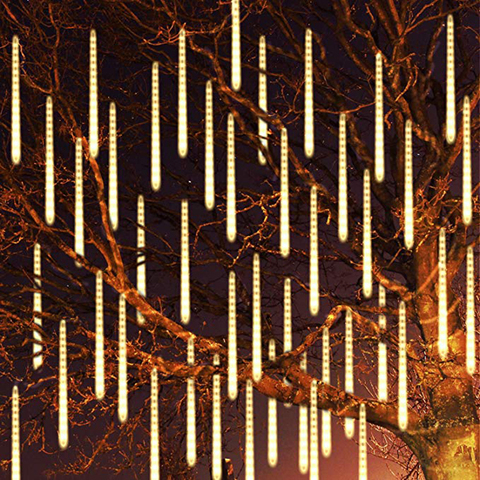 BEIAIDI 30CM 50CM Meteor Shower Rain Tube LED String Light 8Tube Falling Rain Drop Icicle Christmas Wedding Fairy String Garland ► Photo 1/6