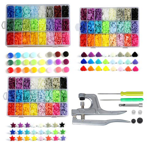 50 Sets Snaps Buttons for Sewing Setting Tool Hand Pliers Buttons Mixed  Colors Snaps Plastic Snaps