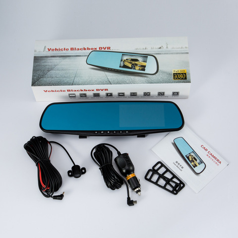 Dual Len HD Car SUV DVR Video Dash Camera 1080P Waterproof G-Sensor Video Tachograph Cam Driving Recorder 4.3' ► Photo 1/6