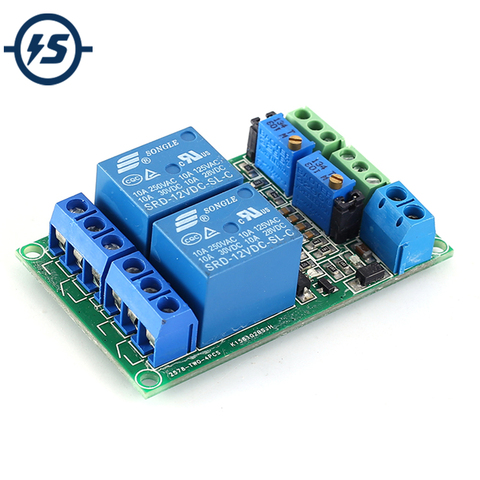 LM393 Voltage Comparator Module Relay Control Circuit 12V 2CH For Automotive Circuit Modification Circuit Application Test ► Photo 1/6