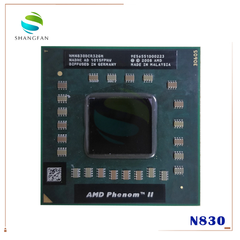 AMD phenom N830 CPU HMN830DCR32GM Socket S1 (S1g4) 2.1G processor for laptop notebook triple core ► Photo 1/1